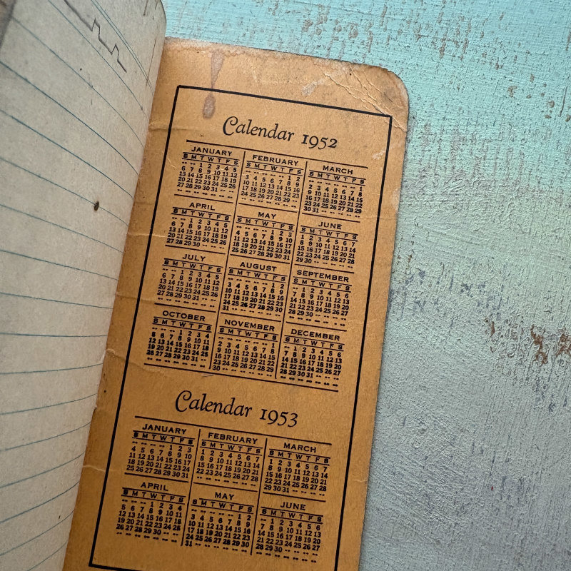 Vintage 1950s Memo Book: Cleans Hands Clean