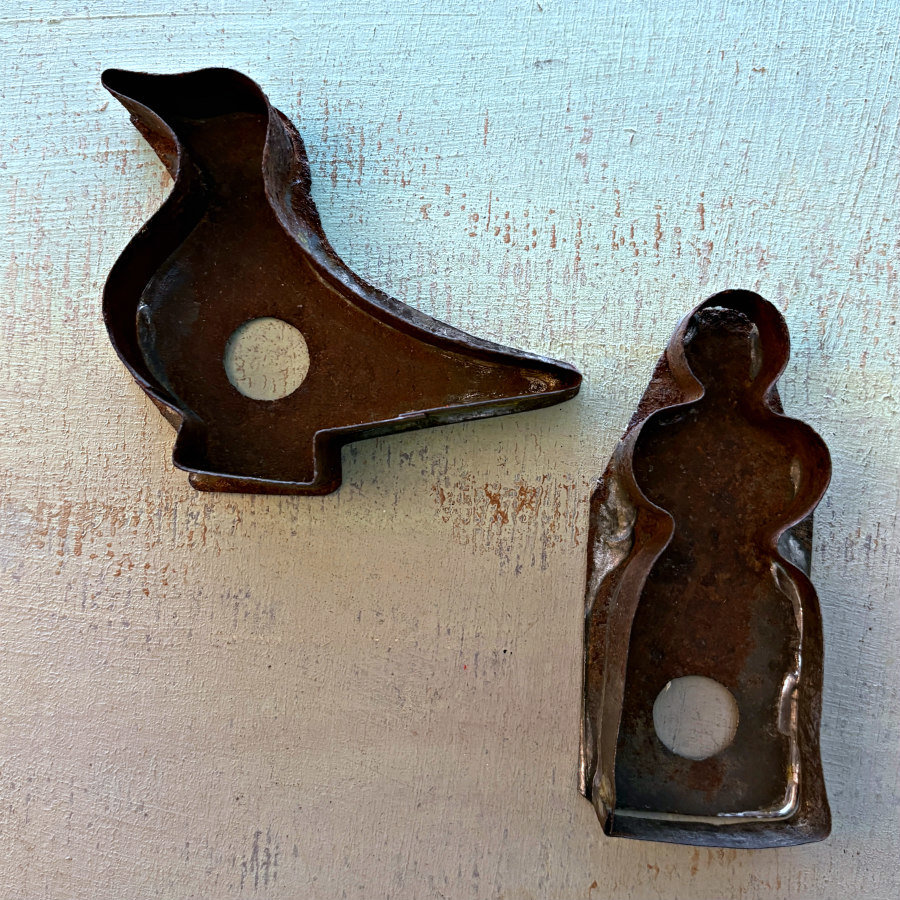 Vintage Rustic Cookie Cutter Duo