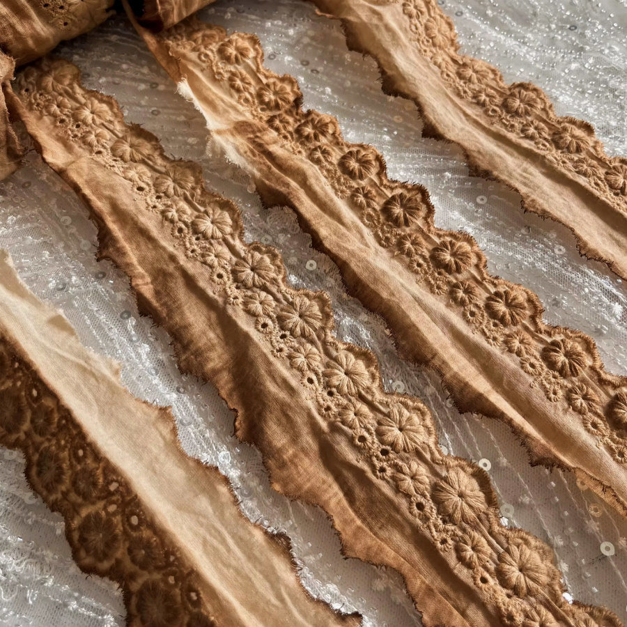 Vintage Coffee Stained Lace