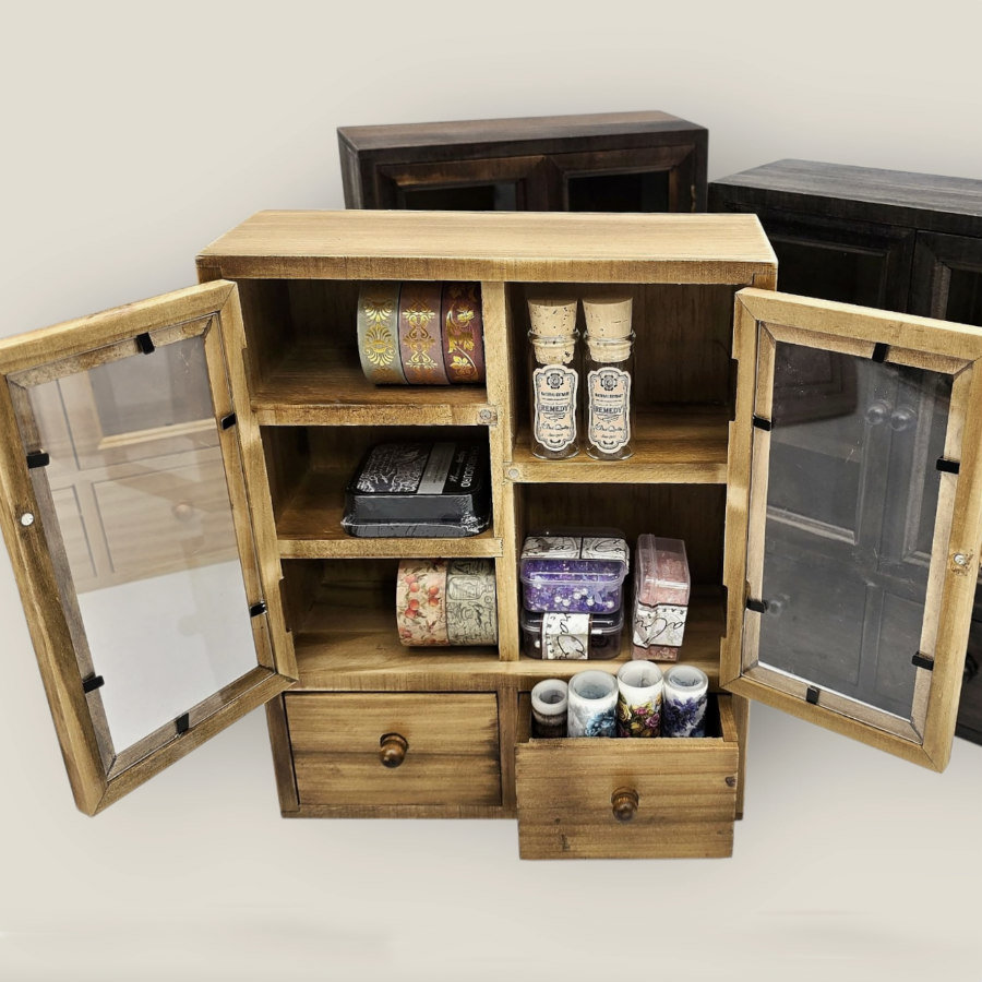 SOLD: Desktop Wooden Storage Cabinet