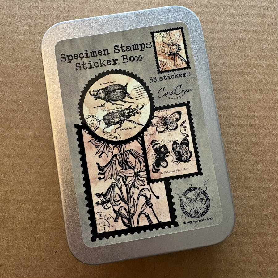 CoraCreaCrafts Specimen Sticker Tin