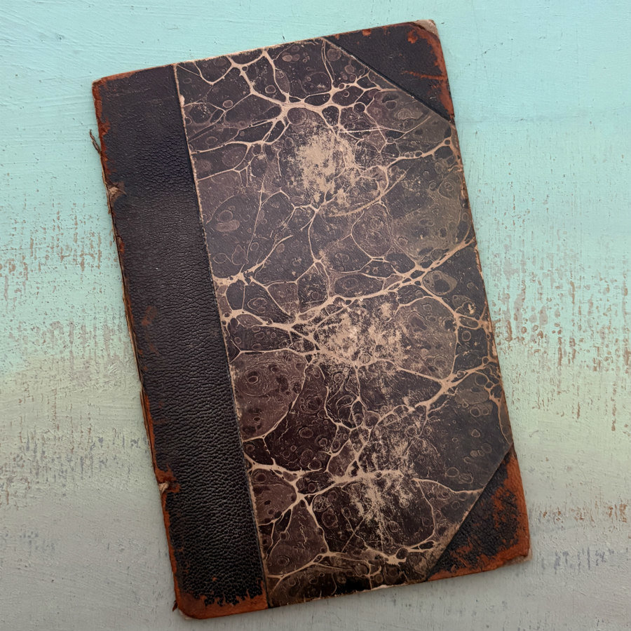 SOLD: Antique Marbled Book Cover #1