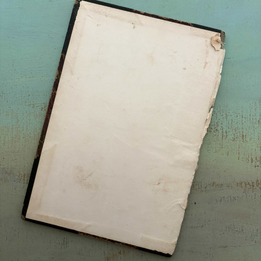 SOLD: Antique Marbled Book Cover #11