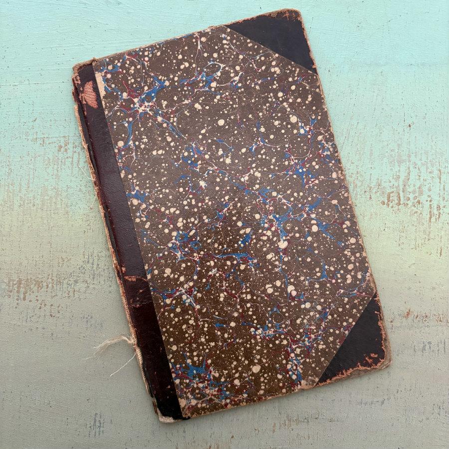 Antique Marbled Book Cover #3