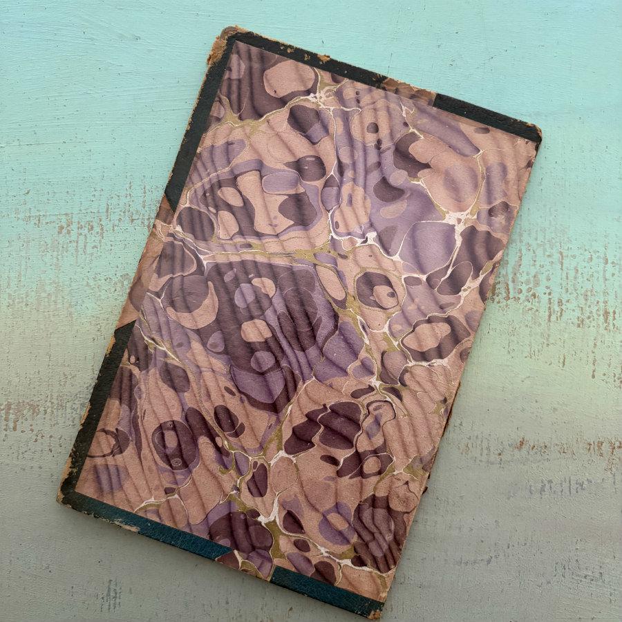 SOLD: Antique Marbled Book Cover #5