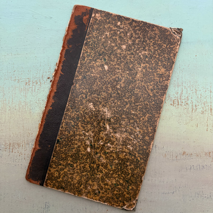SOLD: Antique Marbled Book Cover #6