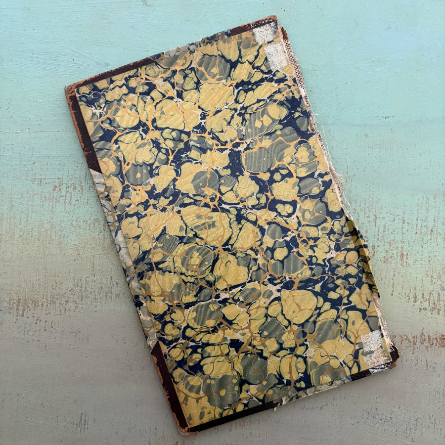SOLD: Antique Marbled Book Cover #8