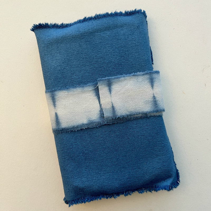 Paper Bundle with Canvas Wrap + Cotton Ribbon: Indigo 