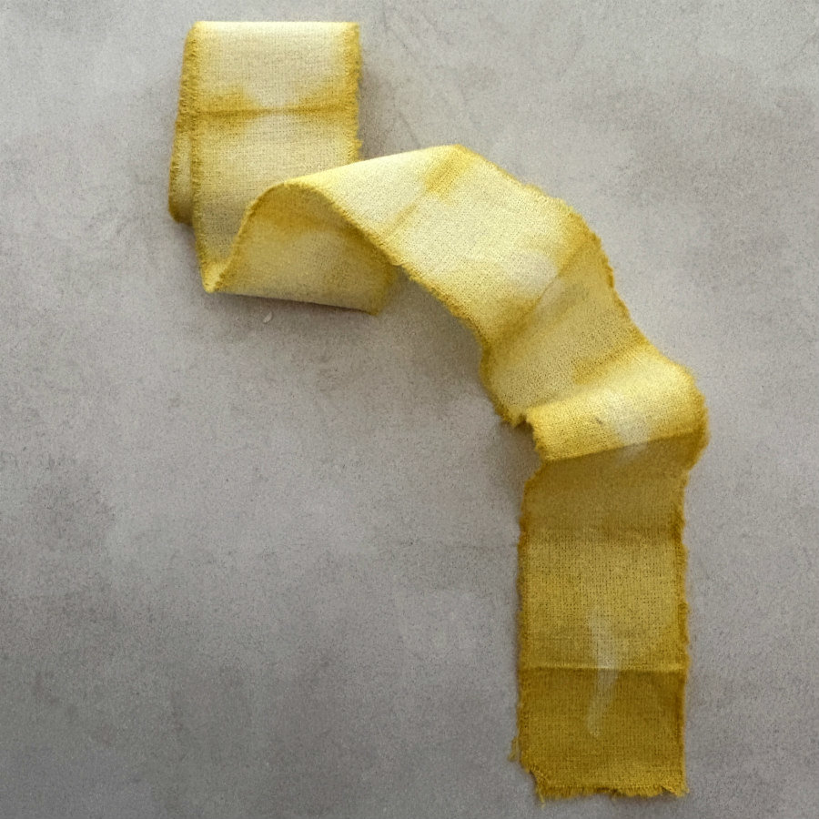 Natural Tie Dyed Cotton Ribbon Set: Marigold