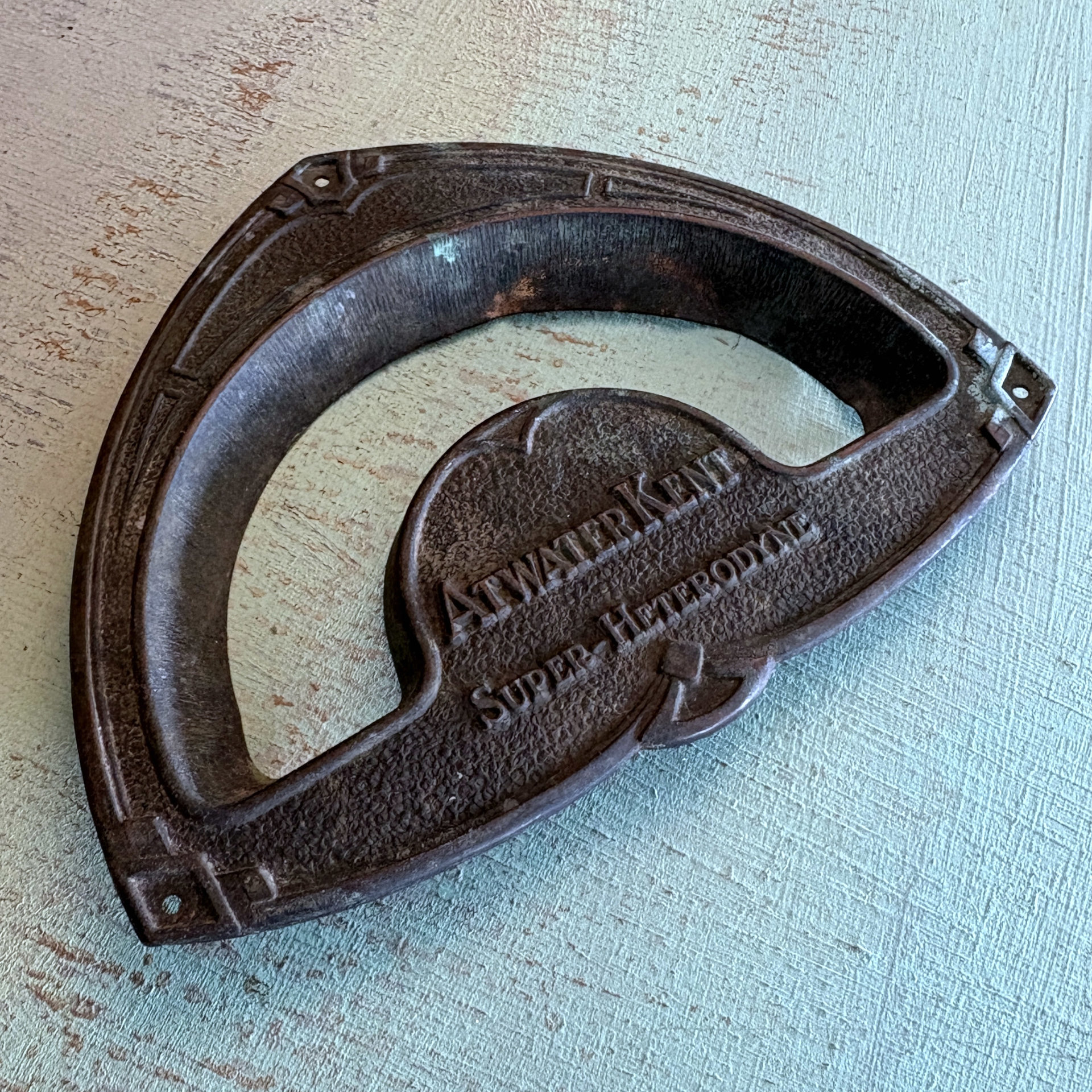 SOLD: Vintage Metal Radio Dial Faceplate: 1930s