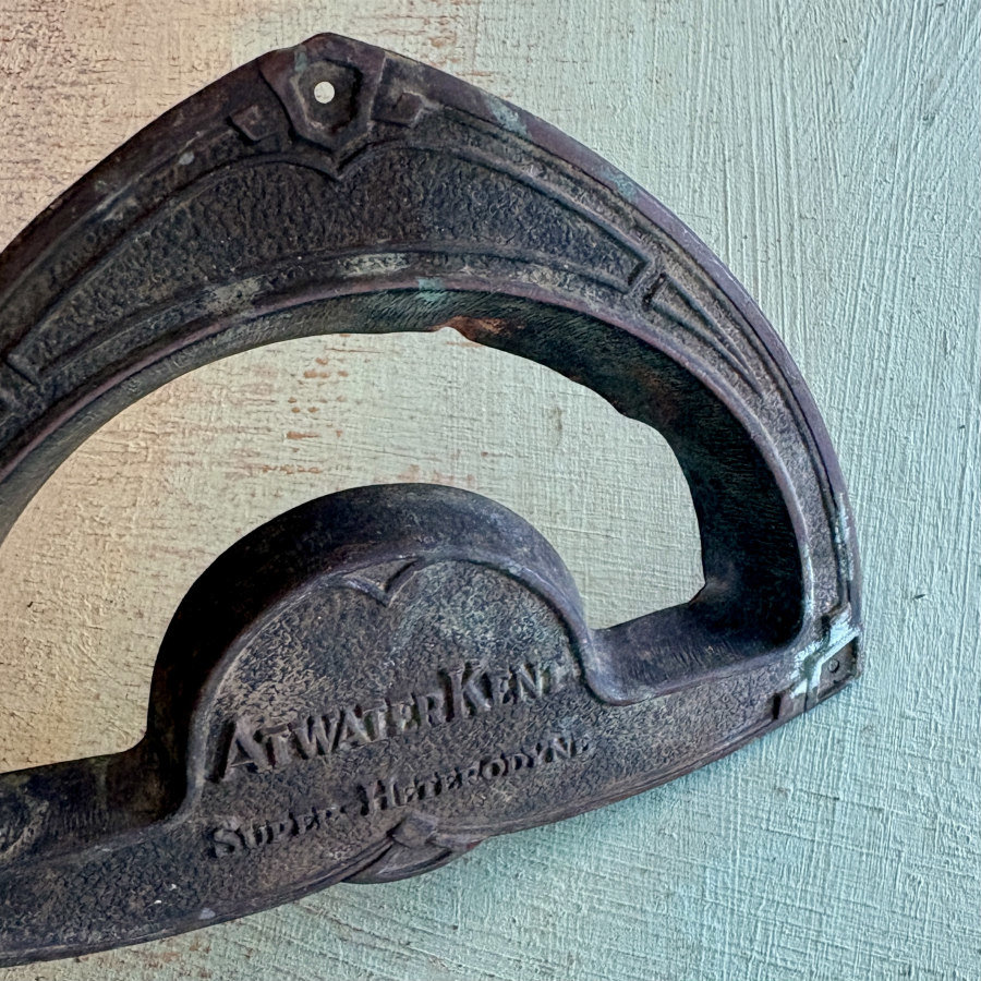 SOLD: Vintage Metal Radio Dial Faceplate: 1930s
