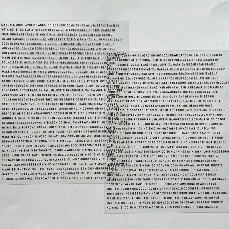 Dina Wakley Transparencies Trio: Typography