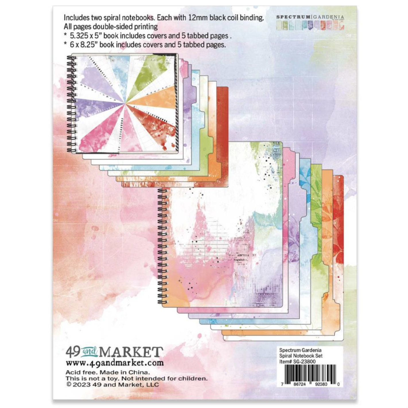 49 and Market 2-Pack Spiral Notebook: Spectrum Gardenia