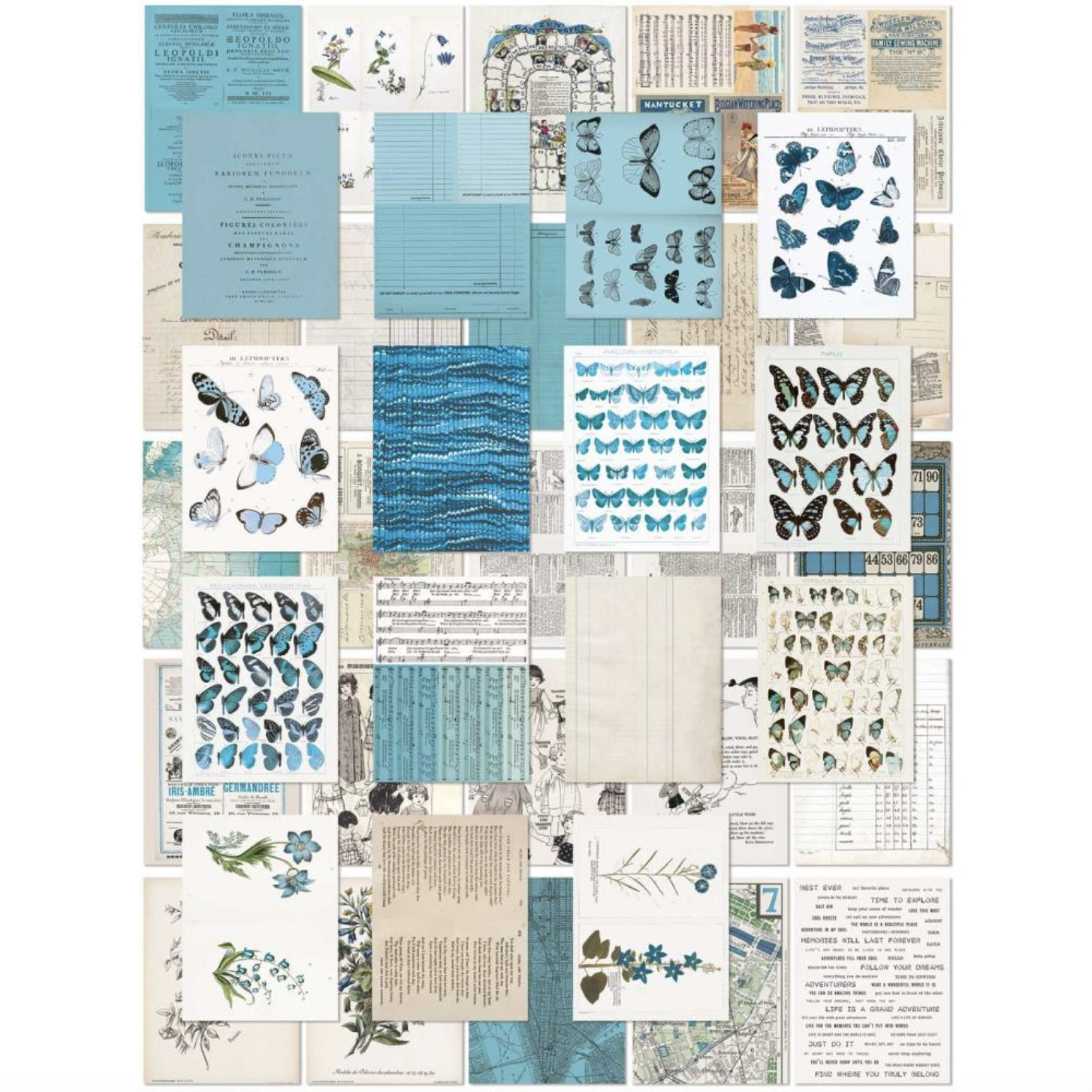 49 and Market Collage Sheets: Ocean
