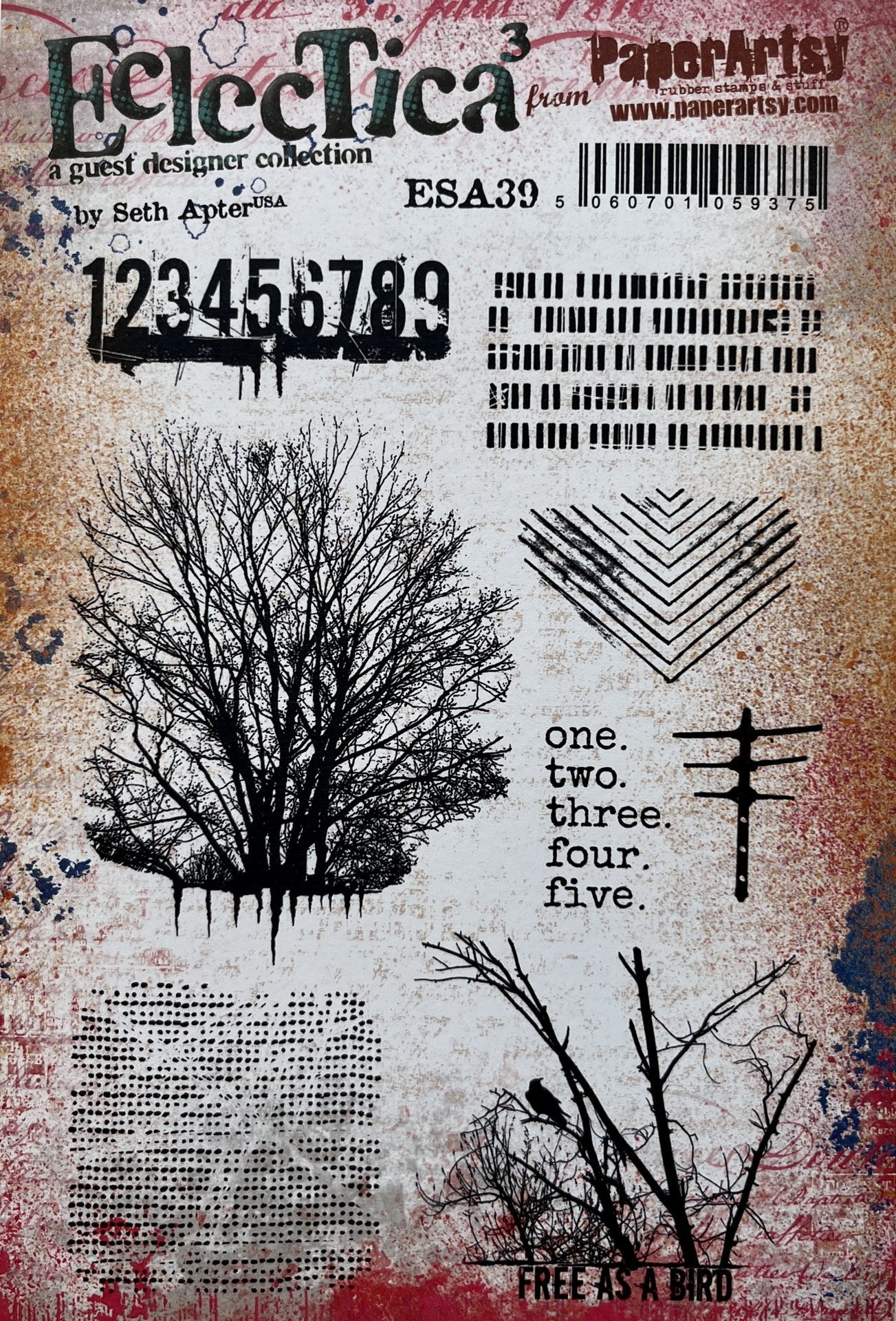 PaperArtsy Cling Rubber Stamp Trio: 39