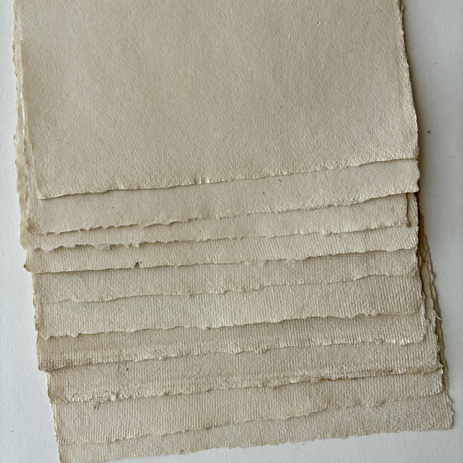 SOLD OUT: French Handmade Paper: 10 Ecru 20gsm 
