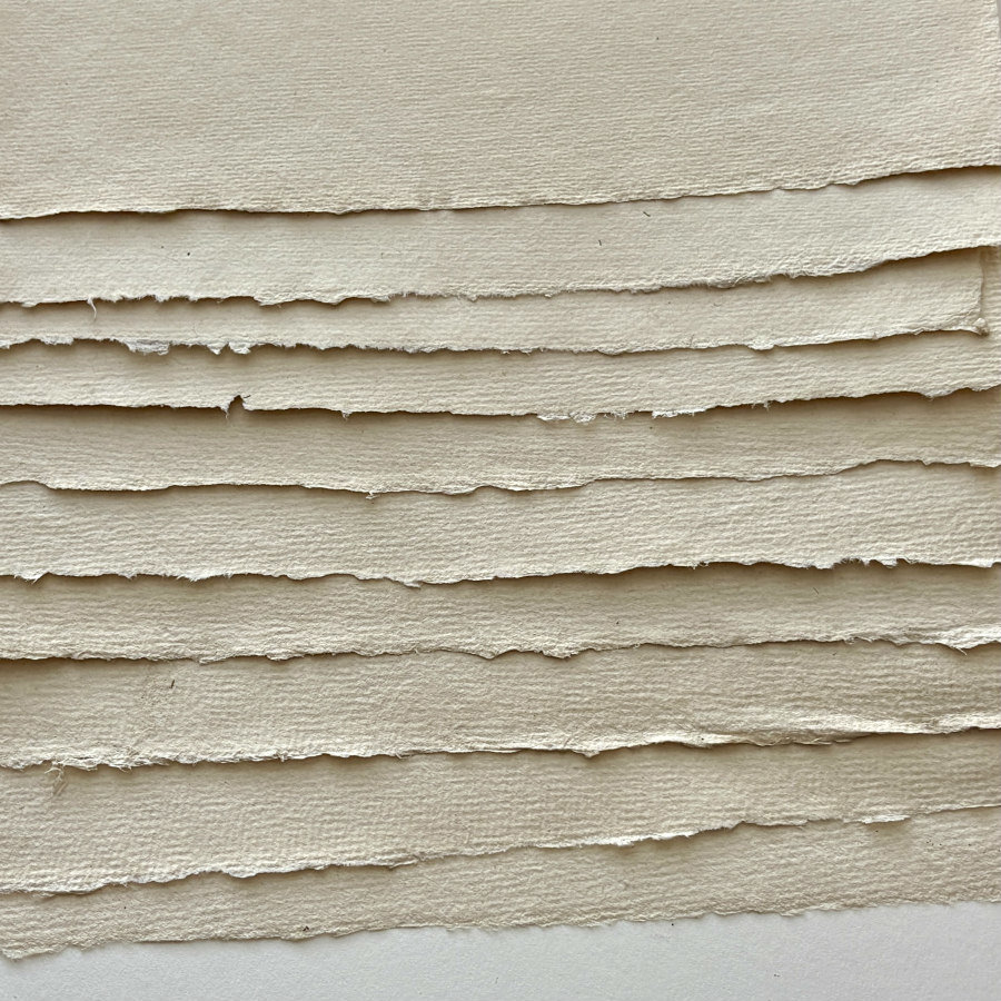 SOLD OUT: French Handmade Paper: 10 Ecru 20gsm 