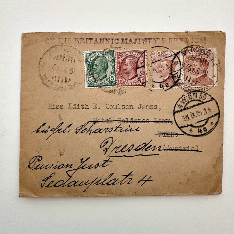 Original Ephemera: Austrian/Germany Cancelled Envelope