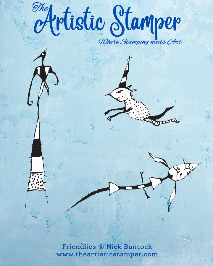 Nick Bantock Cling Rubber Stamp Set: Collection 6