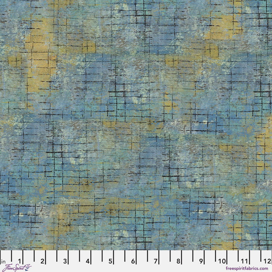 FreeSpirit One Layer Away Fabric ½ Yard+: Grid Graph