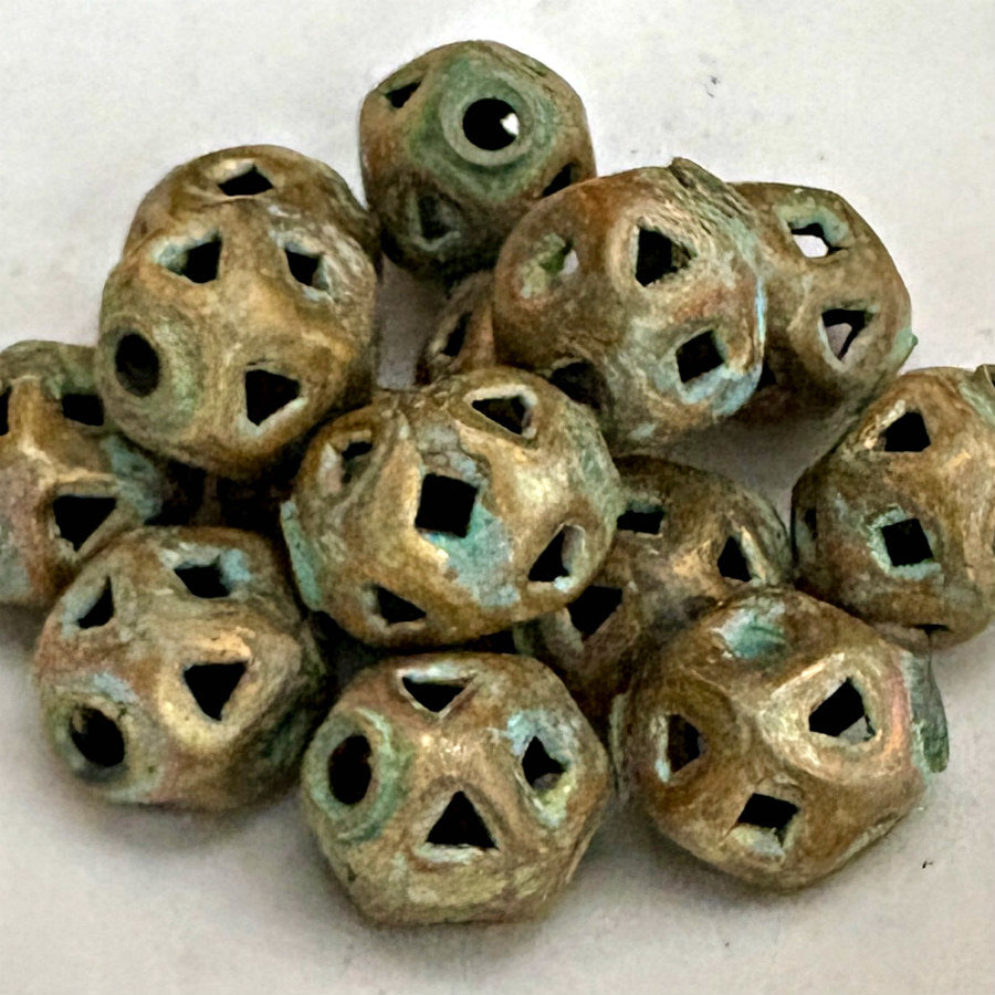 Indian Sheet Brass Patina Beads