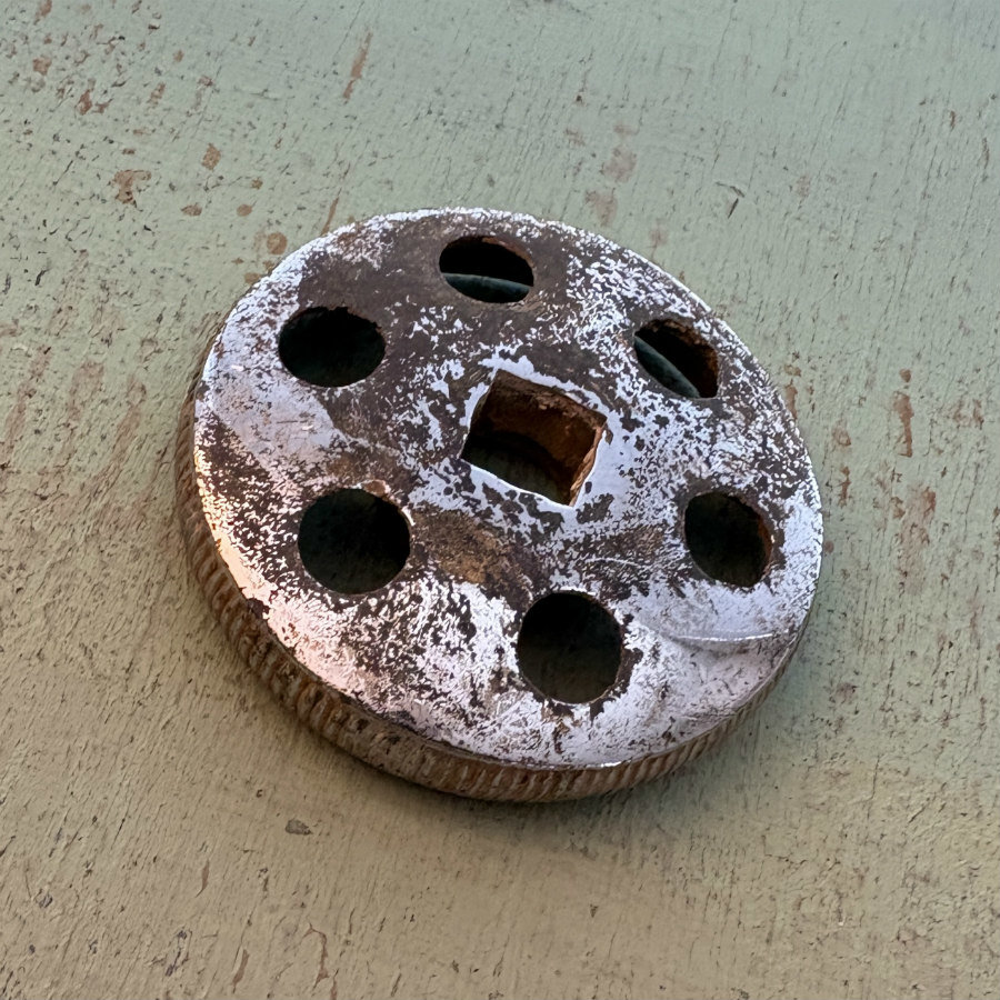 Silver Faucet Handle