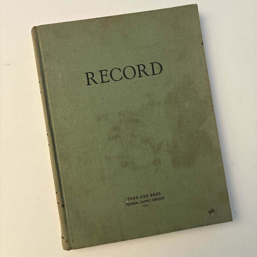 Vintage Federal Supply Service Record Book - Unused