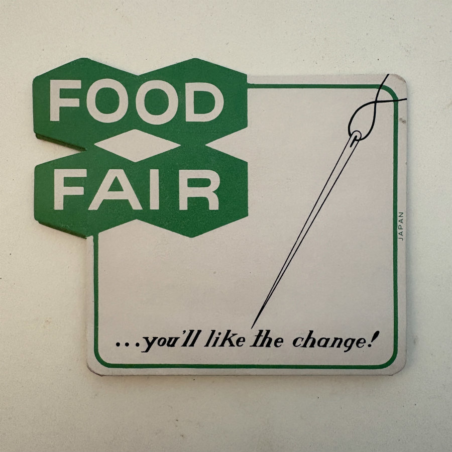 1960s Paper Sewing Needle Books: Food Fair