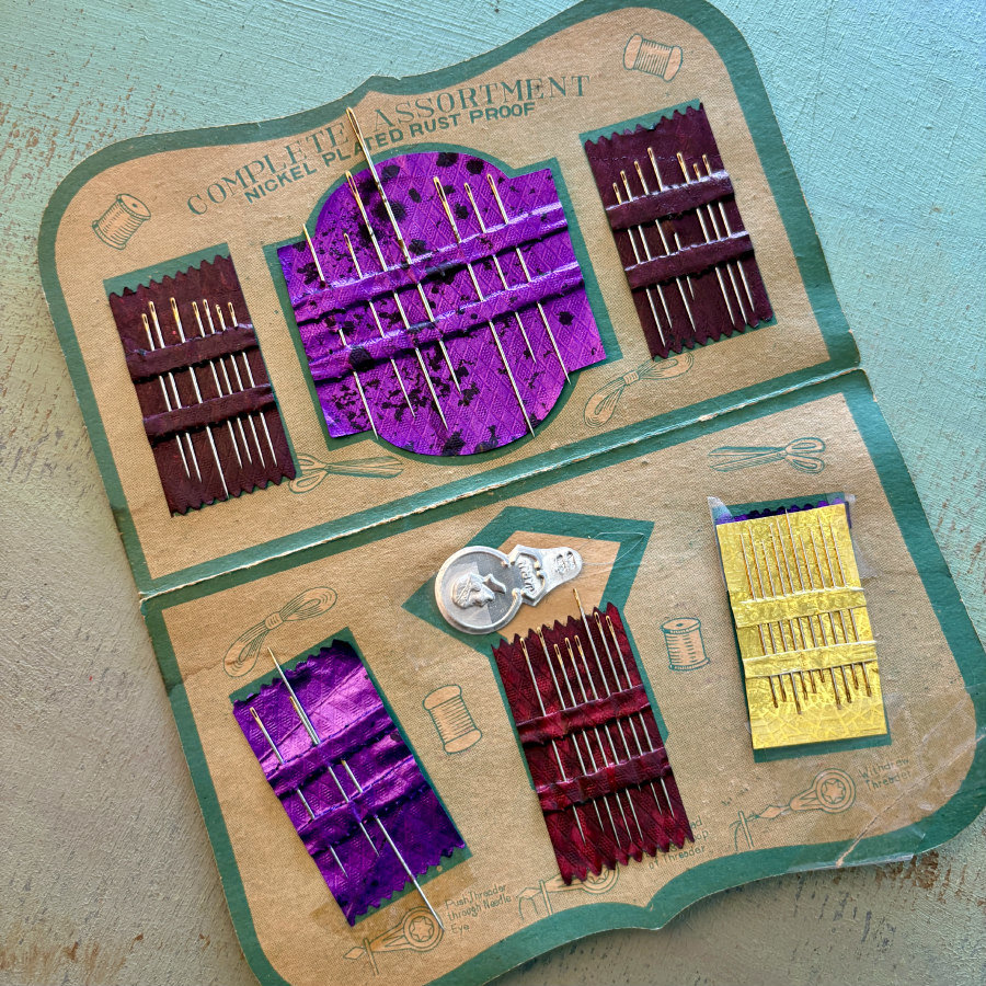 SOLD: 1950s Paper Sewing Needle Books: Happy Home 