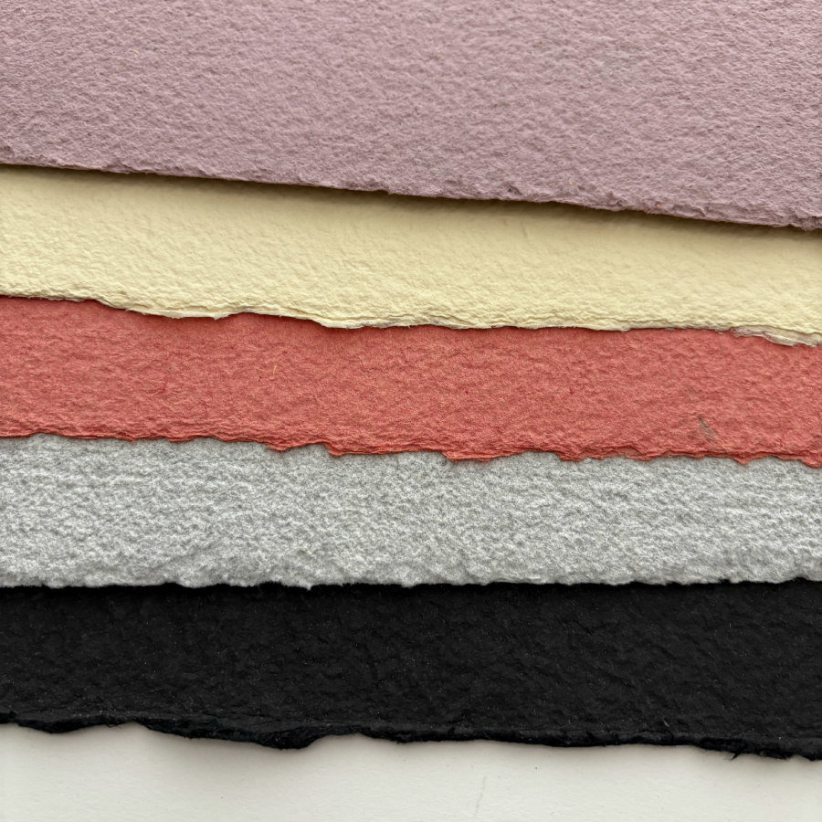 SOLD OUT: French Handmade HEAVYWEIGHT Paper: 5 Large Mixed Colors