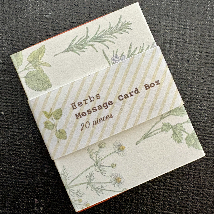 Vintage-Style Cards in Slide Box: Herbs 