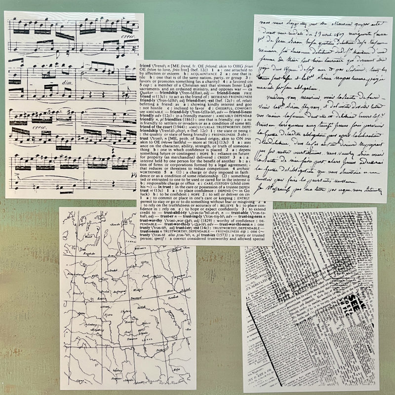 Hero Arts Rub-Ons: Collage Backgrounds 2