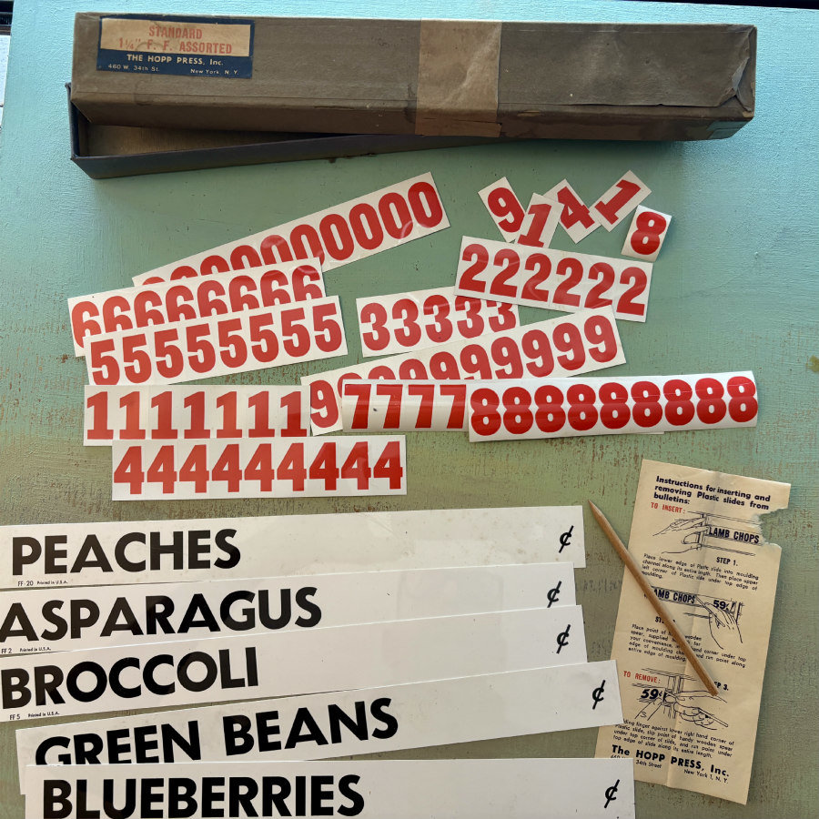 Vintage Hopp Press Grocery Pricing Kit