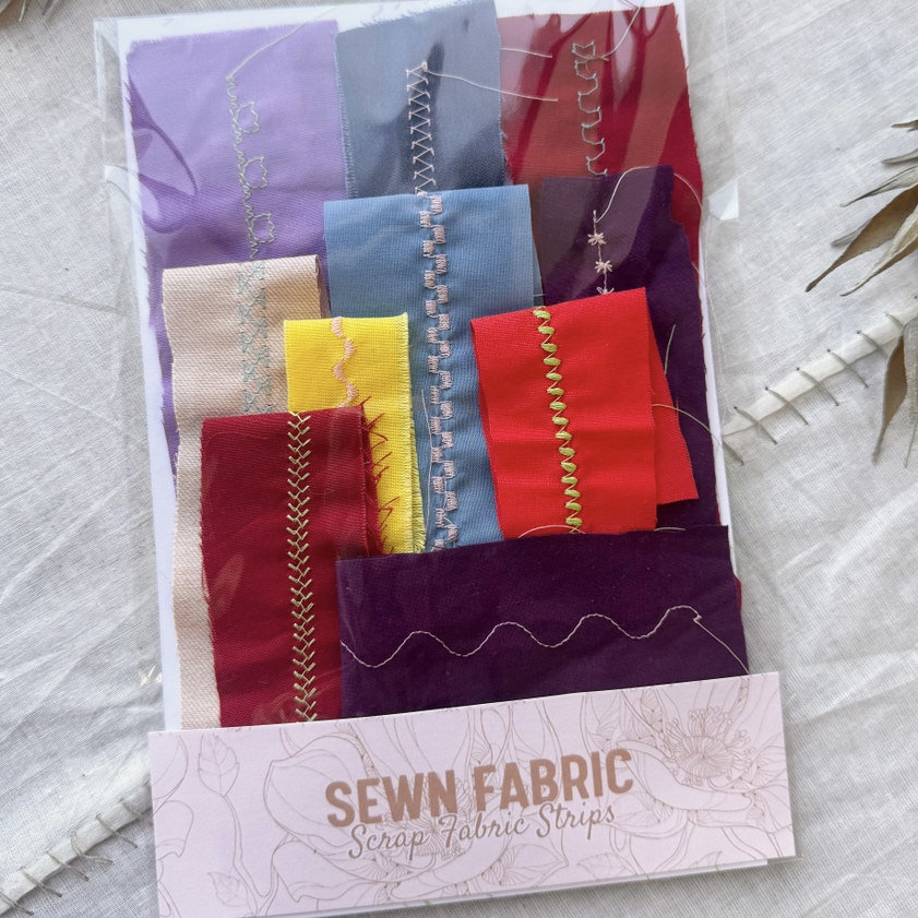 Stitched Fabric Strips Pack: Colorful