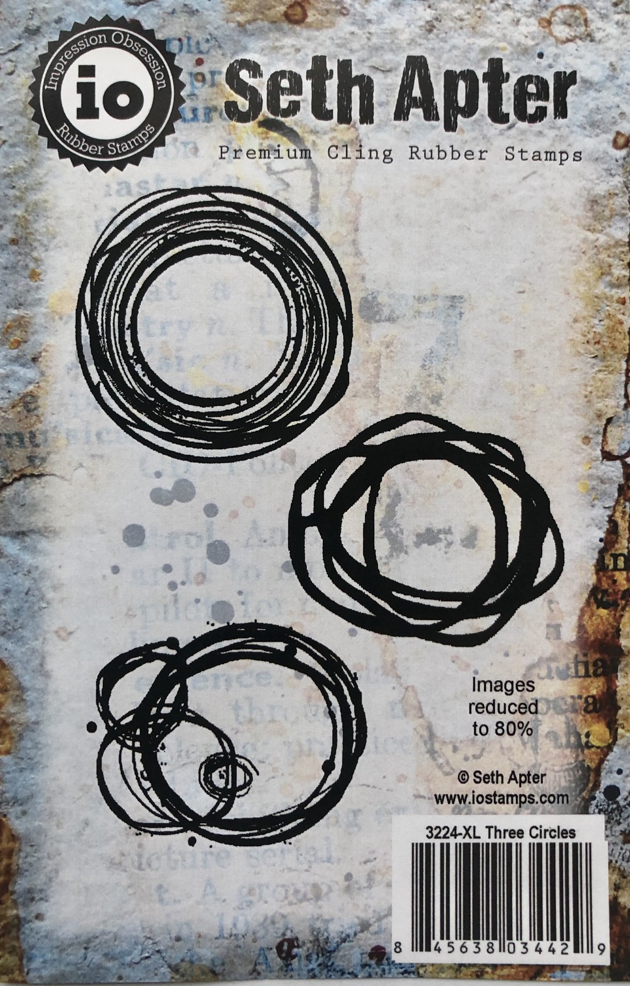 ONE LEFT: Three Circles Cling Rubber Stamp Set