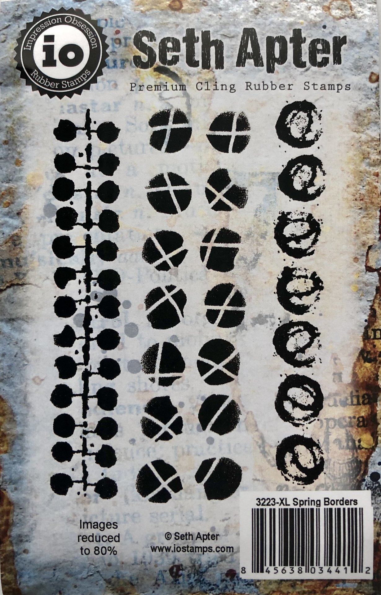 ONE LEFT: Spring Borders Cling Rubber Stamp Set