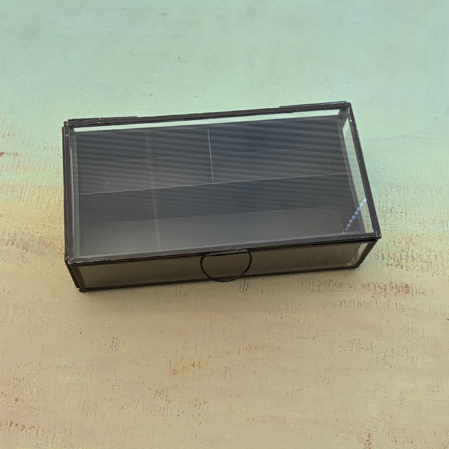 Leaded Glass Box with Galvanized Insert