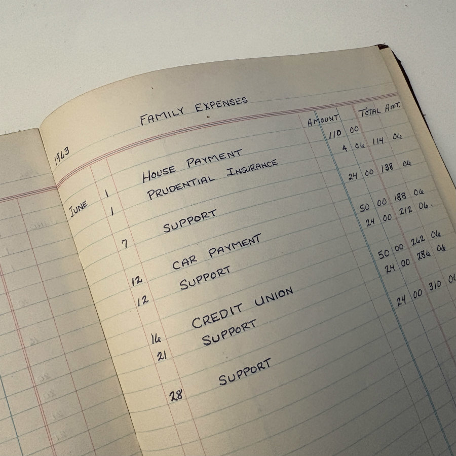 SOLD: 1960s Vintage Ledger