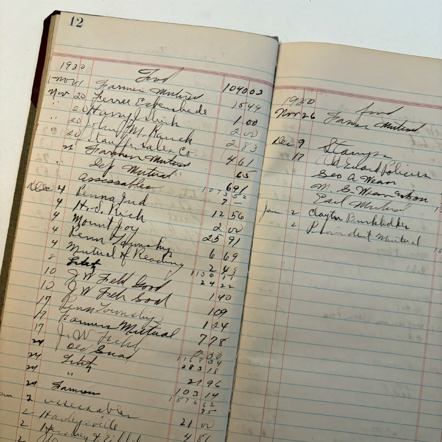 SOLD: Vintage Ledger: 1930s