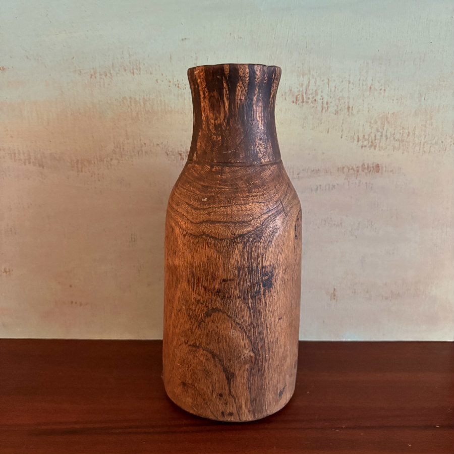 African Tutsi Mahogany Jug - Repaired