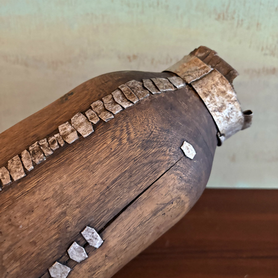 African Tutsi Mahogany Jug - Repaired