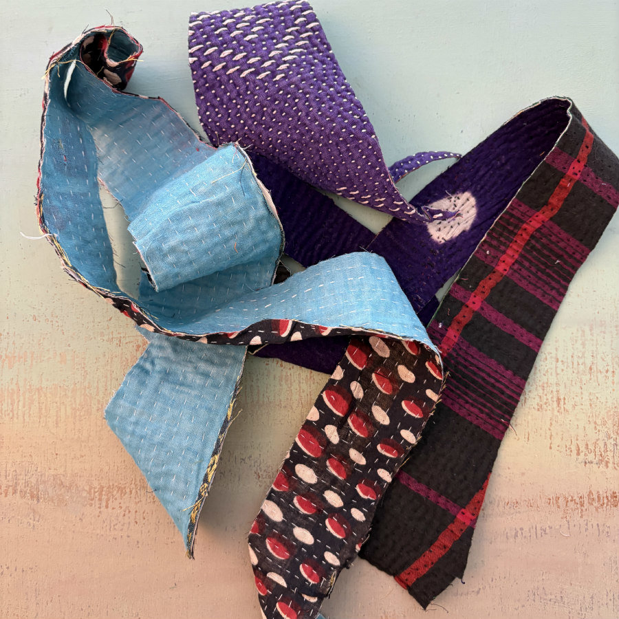 Kantha Stitch Scrap Rolls