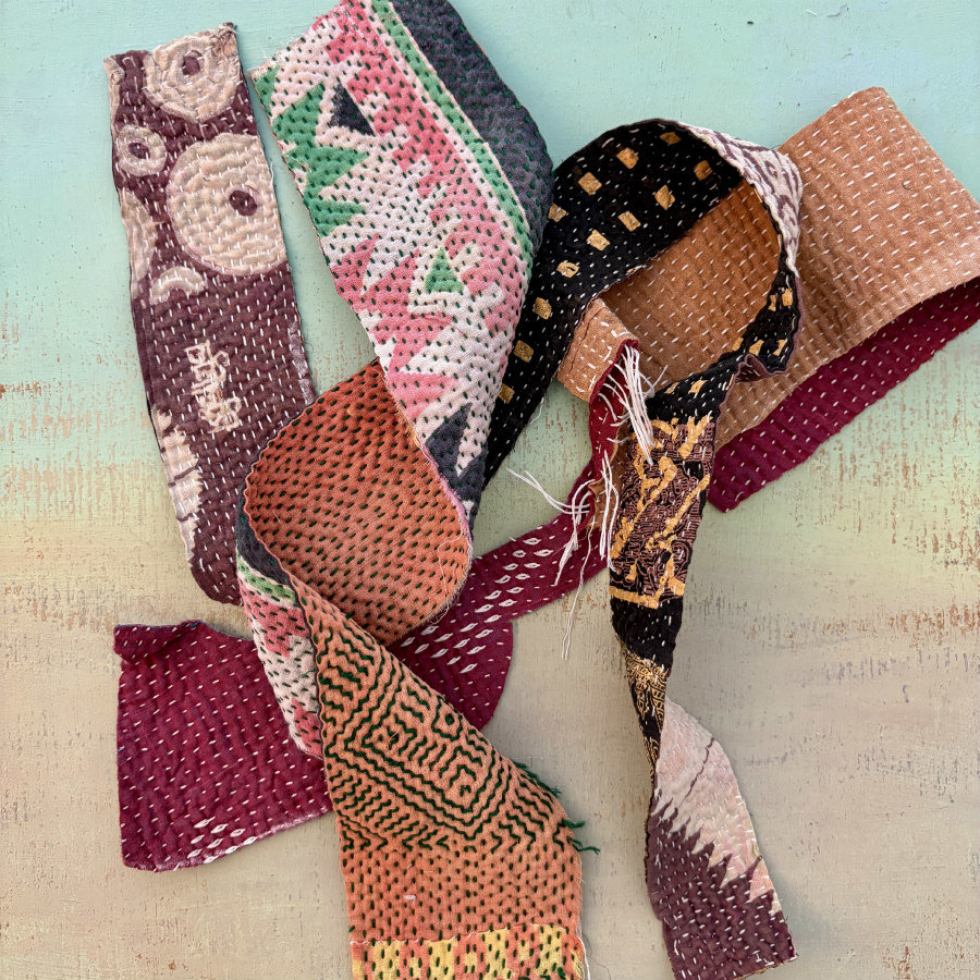 Kantha Stitch Scrap Rolls