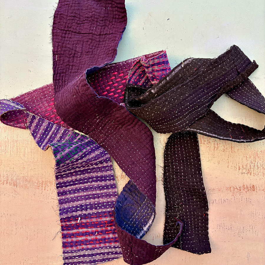 Kantha Stitch Scrap Rolls