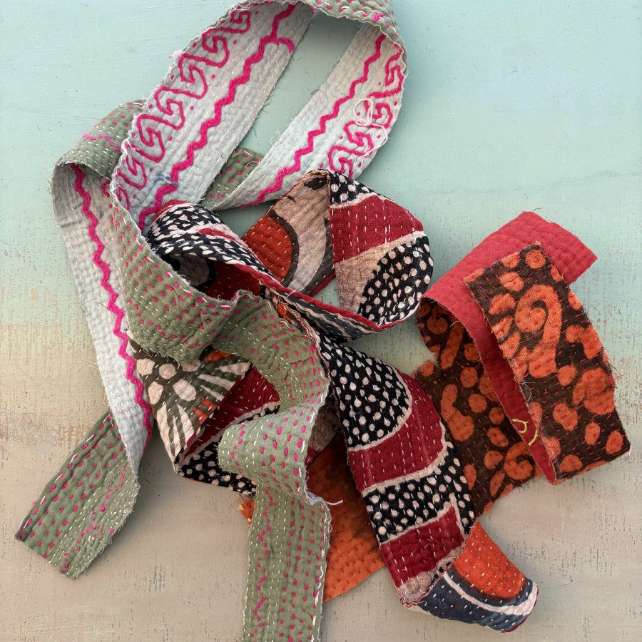 Kantha Stitch Scrap Rolls