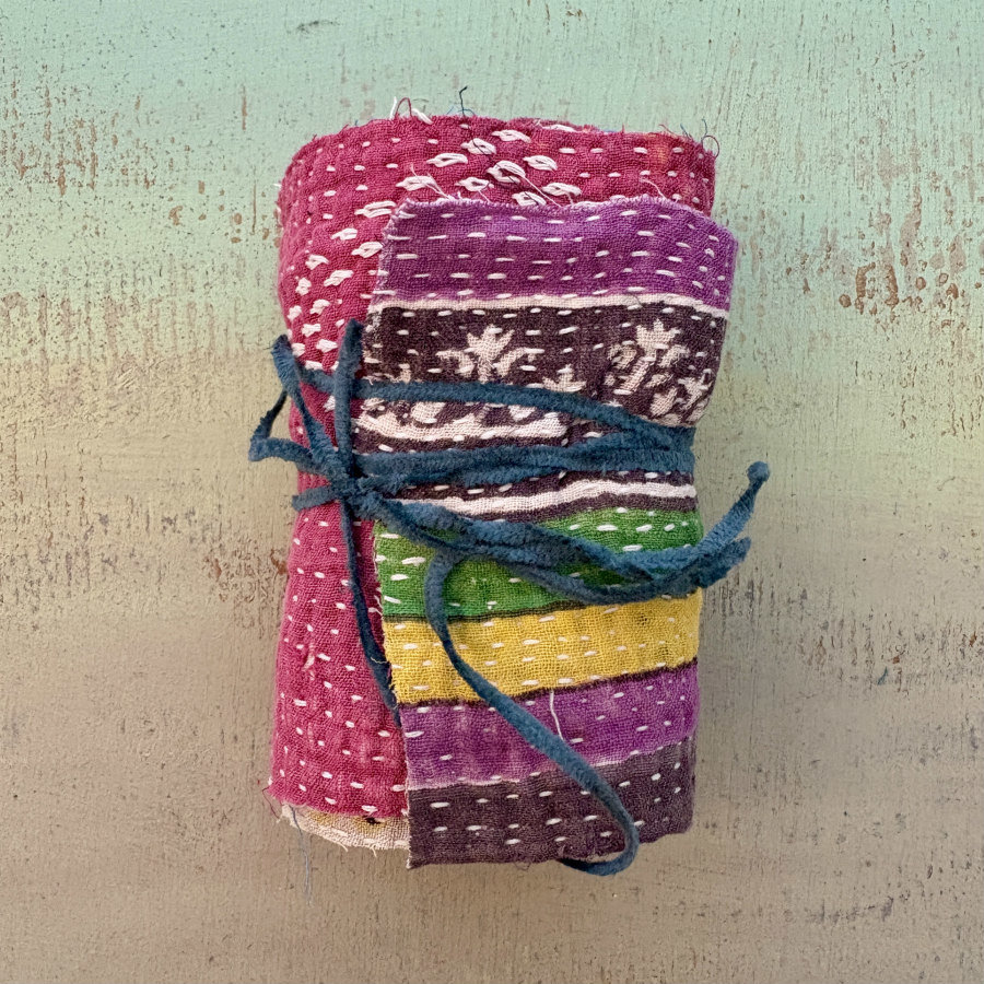 Kantha Stitch Scrap Rolls