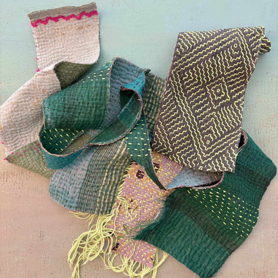 Kantha Stitch Scrap Rolls