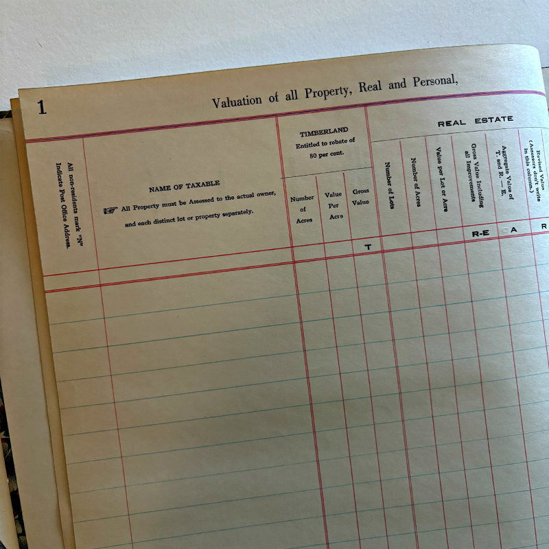 SOLD: Vintage JUMBO Unused Ledger Book- Slight Curve in Cover