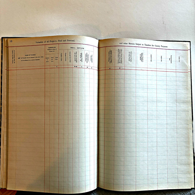 SOLD: Vintage JUMBO Unused Ledger Book- Slight Curve in Cover