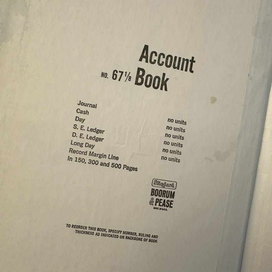 Vintage Partially Used Ledger